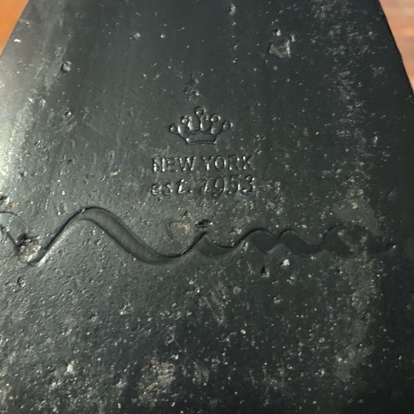 EUC Nina Evelixa Black Satin Ruffle Pumps Sz 7.5 - Picture 6 of 7